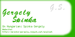 gergely spinka business card